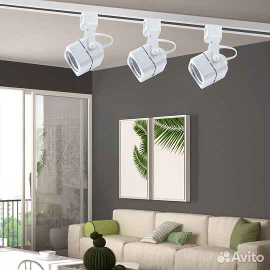 Трековый потолочный светильник белый