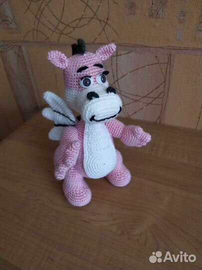 Динозаврик дракон девочка. Ручная работа