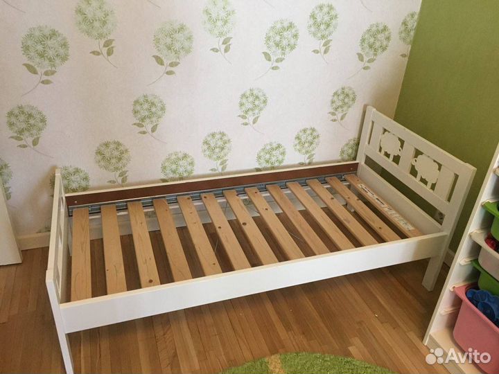 Кровать детская Икея Криттер (IKEA Kritter) белая