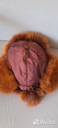 Шапка женская меховая натуральная рыжая