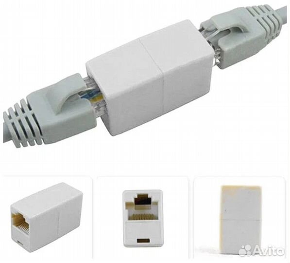 Соединитель гнездо-гнездо RJ-45 (8P8C)