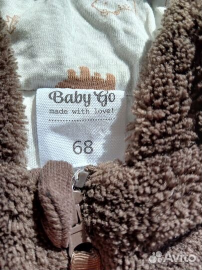 Комбинезон плюшевый baby go 68