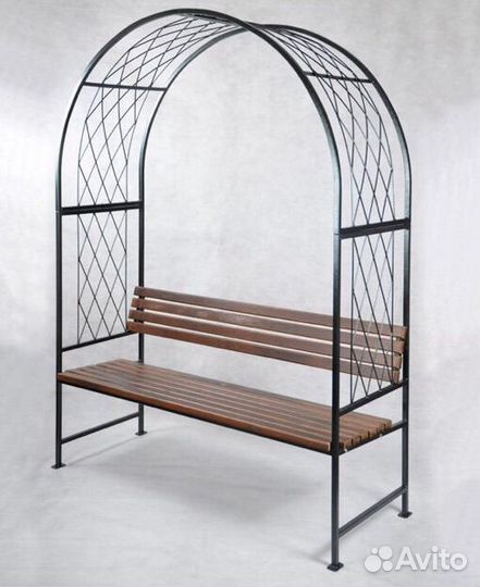 Скамейка Цветочная с аркой