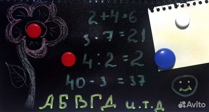 Магнитно меловая доска