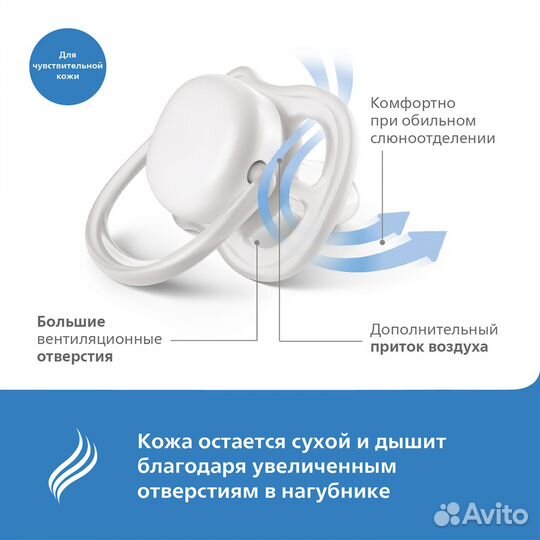 Пустышка Philips Avent ultra air с 0 до 6 мес