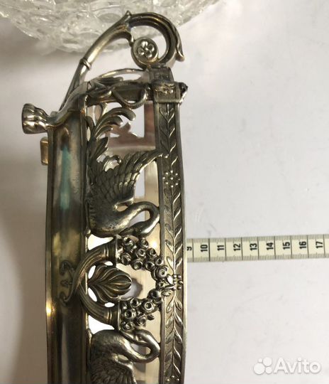 Блюдо,хрусталь,серебрение,тяжёлое,Европа