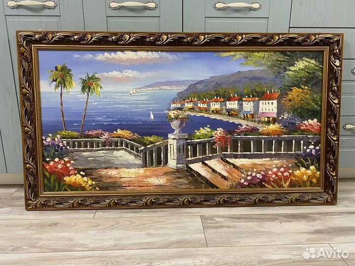 Картина маслом на холсте «Италия» 133x73 см