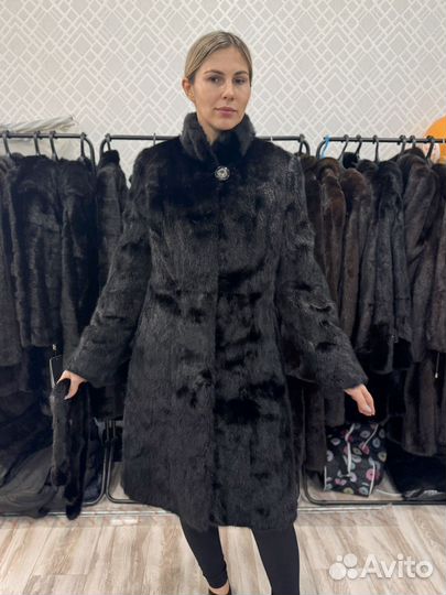 Шуба норковая без капюшона 46