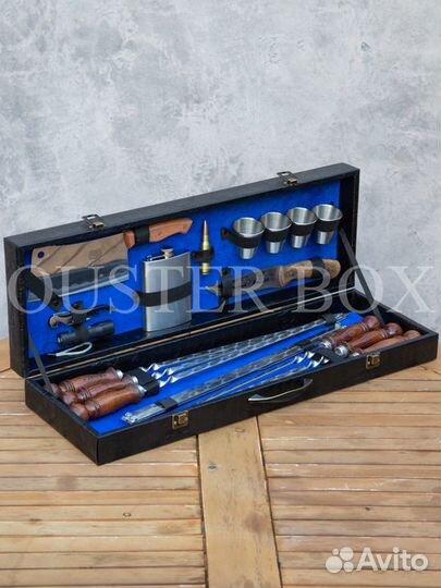 Подарочный набор для пикника с шампурами 