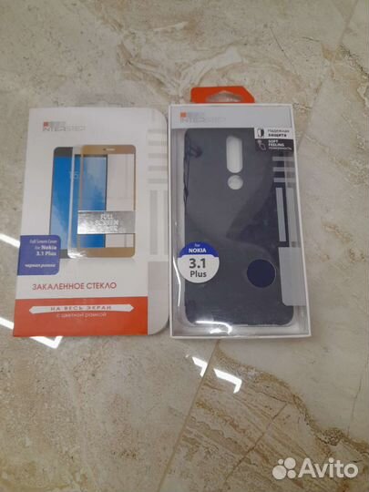 Клипкейс и защитное стекло Nokia 3.1 Plus