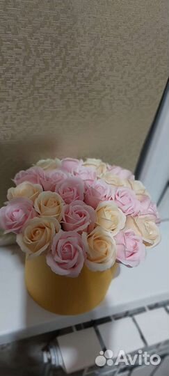 Букет роз из мыла
