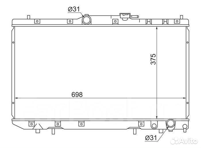 Радиатор охлаждения tomsun TO-AT190M/1R Toyota Cal