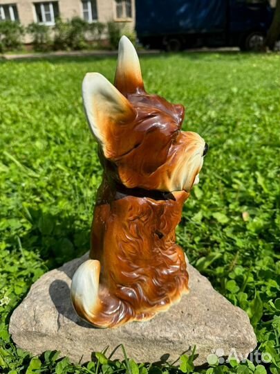 Большая фарфоровая статуэтка скотч терьер