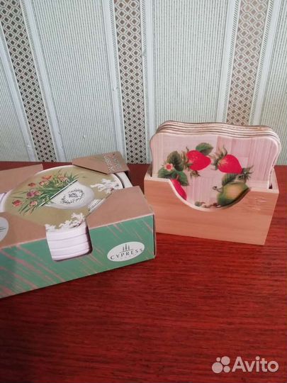 Подставки под горячее керамики и дерева