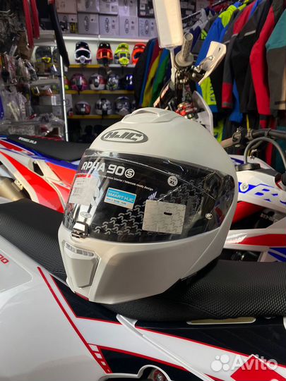 Шлем HJC rpha 90S semi flat pearl white (XL)