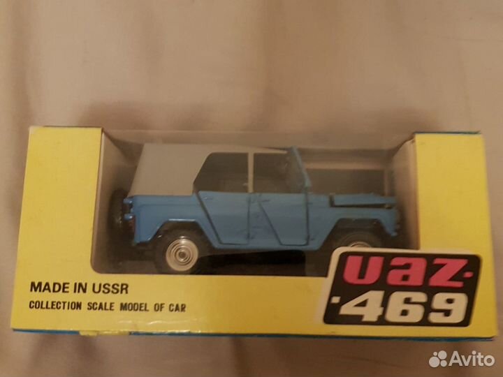 Модель автомобиля uaz 469 синий
