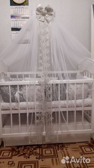 Балдахин с креплением в детскую кроватку