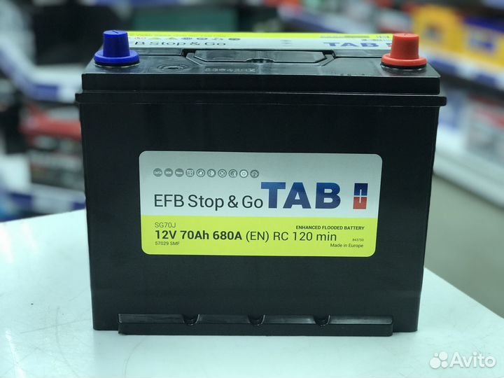 Доставка Акб 70ач TAB EFB Asia (Start Stop) быстры