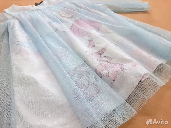 Платье для девочки 98р как новое+корона в подарок