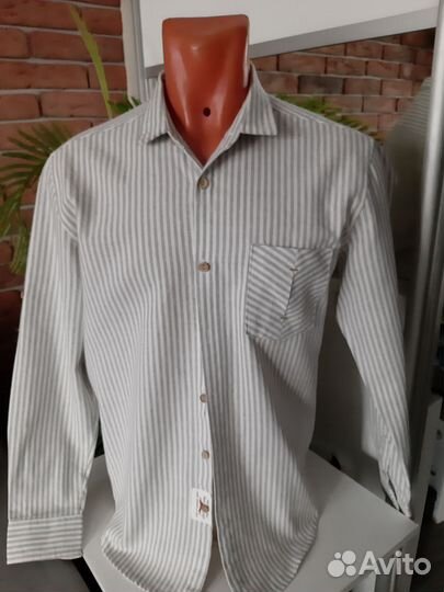 Рубашка льняная плотная