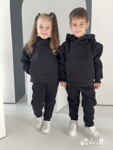 Детский теплый костюм из футера 104