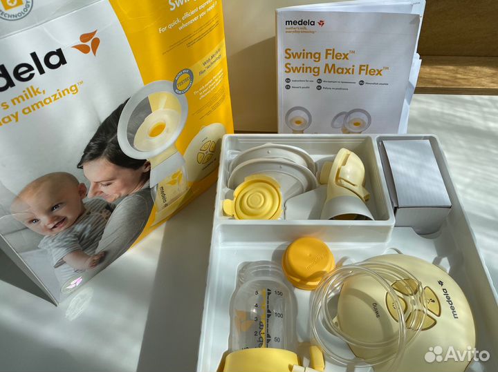 Молокоотсос medela swing flex электрический