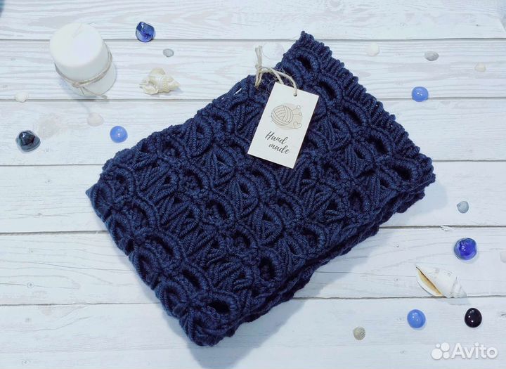 Вязаный шарф ручной работы