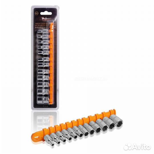 Airline AT-12-24 Набор головок торцевых 1/4 DR шес