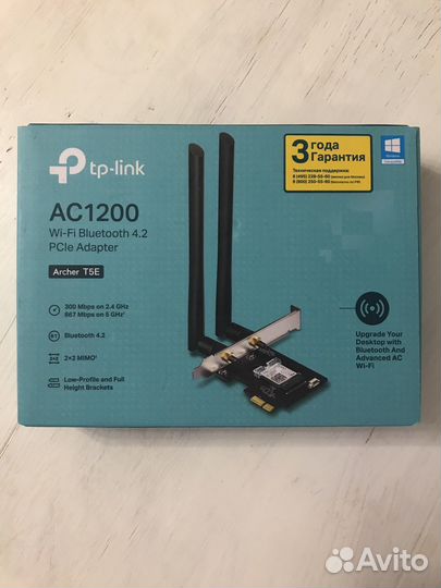 Сетевая карта wifi+bt tp-link ac1200 archer t5e