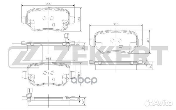 BS-1761 zekkert Колодки торм. диск. зад. BS-176