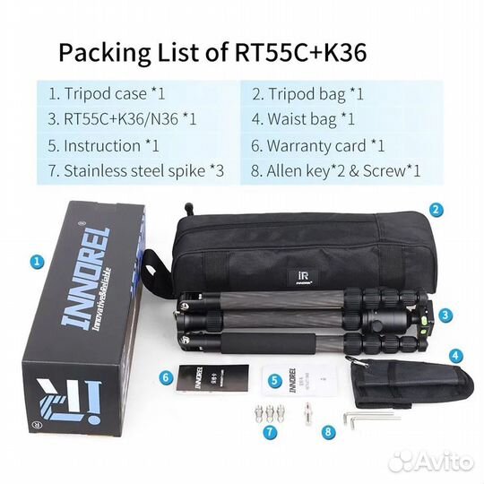 Новый штатив innorel RT55C из углеродного волокна