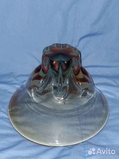 Ваза конфетница цветное стекло СССР
