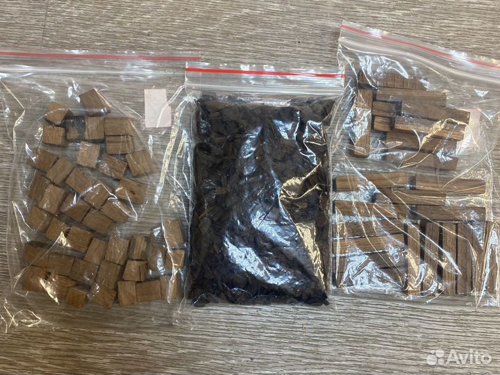 Кубики щепа дубовые 100г, средний и сильный обжиг