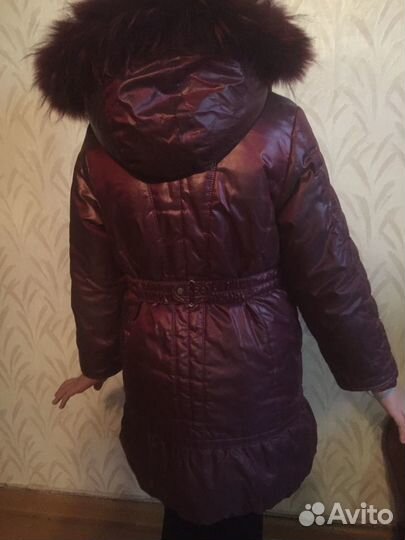 Пальто зимнее бордовое Ovas 116