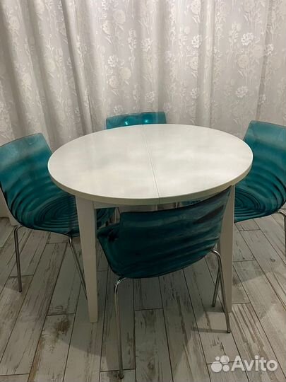 Кухонный стол стеклянный круглый