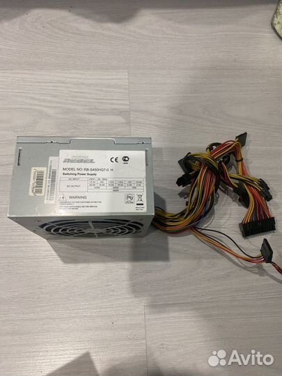 Блок питания 450wt с питанием для видеокарты 6pin