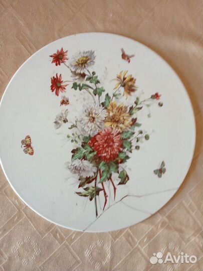 Антикварное блюдо фаянс Jakov Teichfeld Pruszk