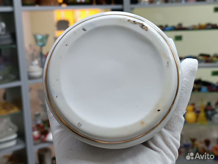 Советский Подсвечник Фарфор Золочение Ручная Лепка