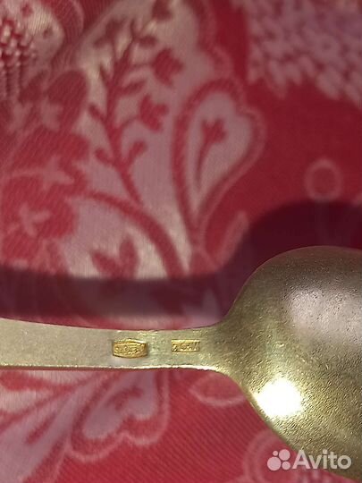 Серебряные кофейные ложки, набор 6 штук 875 проба