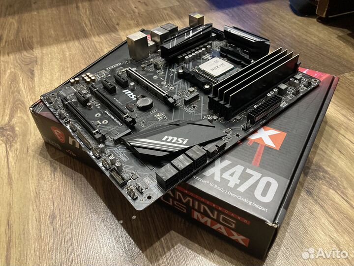 Комплект MSI x470, Ryzen 5 5600, озу 32 Гб