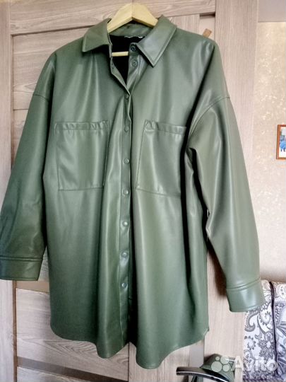 Кожаная рубашка женская Zarina