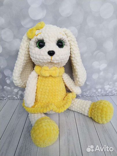 Мягкая игрушка Зайка вязаная крючком
