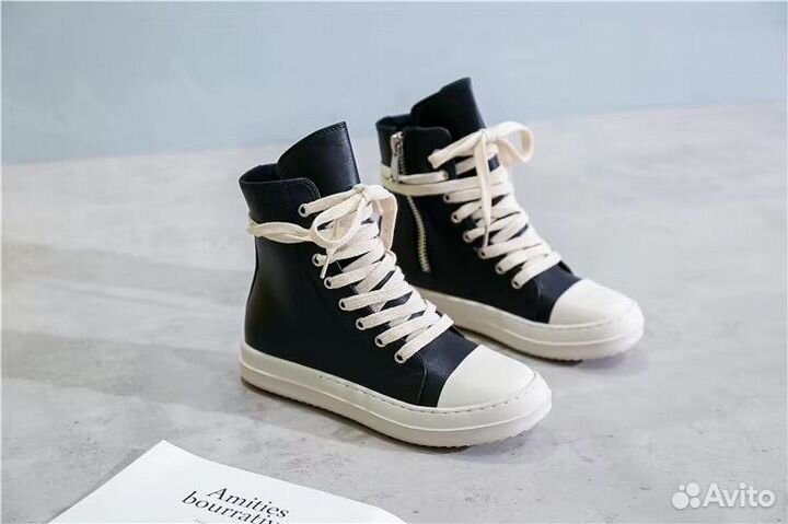 Кеды кожаные Rick Owens (высокие и низкие )