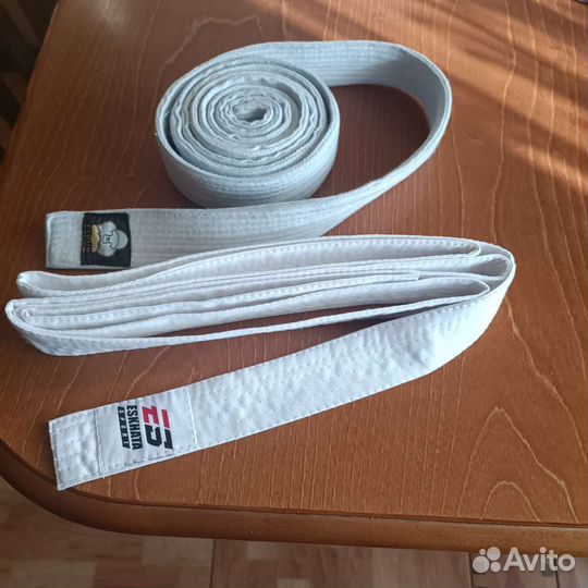 Пояс для дзюдо и карате белый