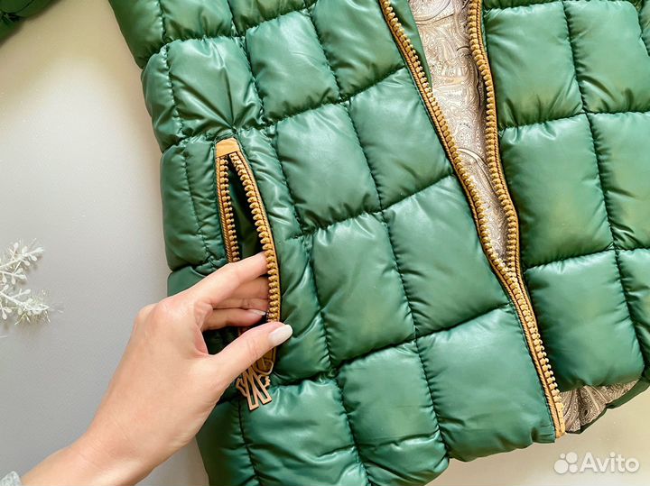 Куртка зимняя женская 42 44 размер зеленая