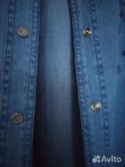 Джинсовая рубашка женская 54 раз