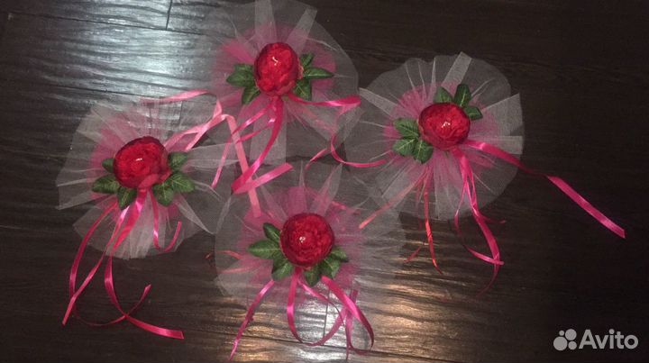 Свадебные украшения на машину пионы