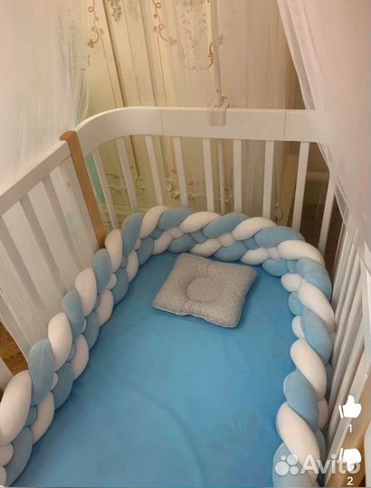 Балдахин в детскую кроватку и косичка