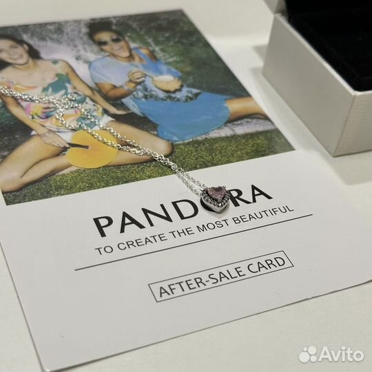 Подвеска Pandora Розовое Возвышенное Сердце