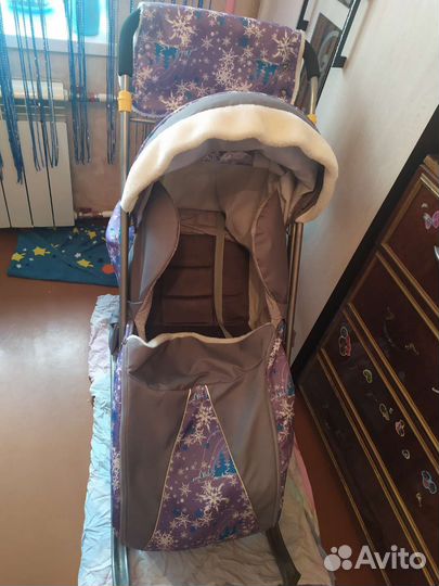 Детские санки коляска